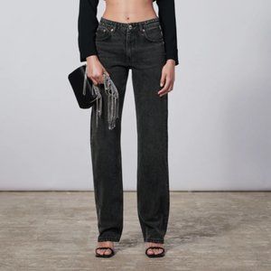 Zara Mid-Rise Straight Legged Jeans